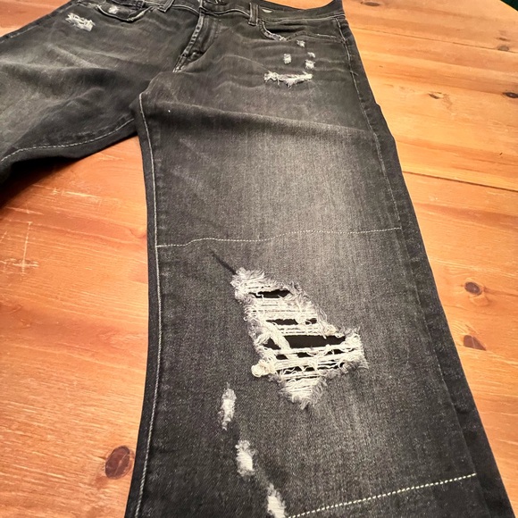 Mens Black J Brand Distressed Boot Cut Stretch Jeans 34 waist 30 length. - Picture 2 of 6